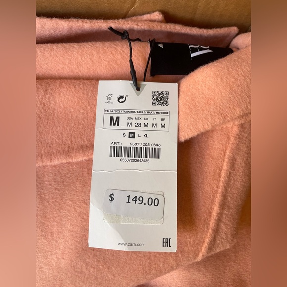Women’s Zara Pink Oversized Coat - Picture 7 of 11